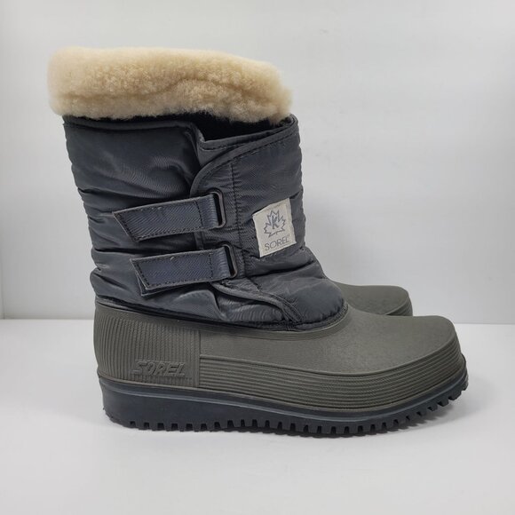 Sorel Men's Gray Winter Snow Boots Made In Canada US Size 11 - Picture 1 of 11